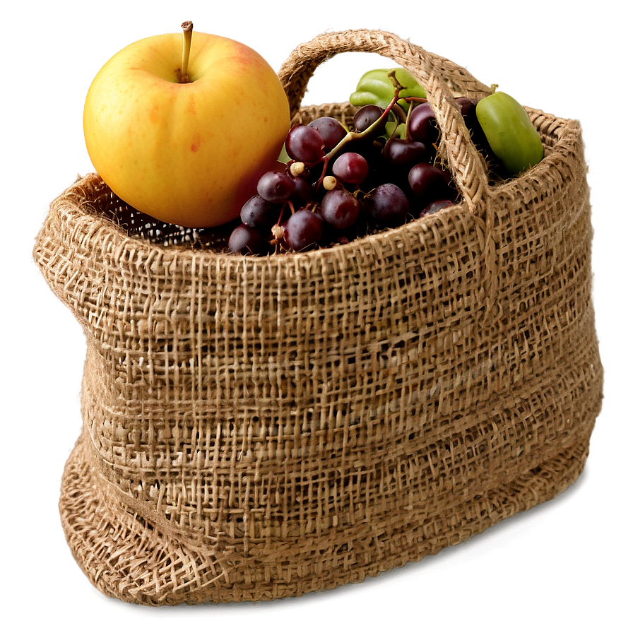 Burlap Grocery Bag Png Fnq PNG Image