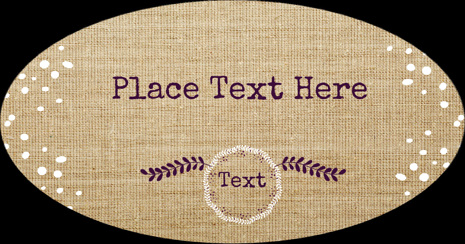 Burlap Text Placeholder Graphic PNG Image