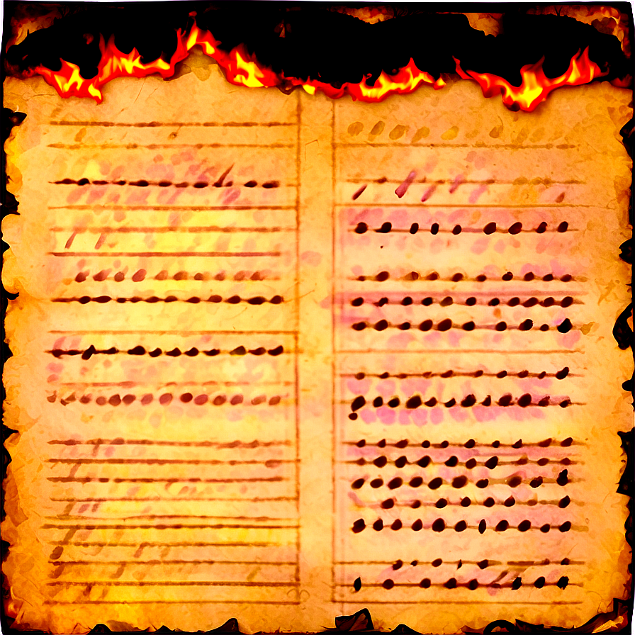 Burned Manuscript Paper Png Ail31 PNG Image