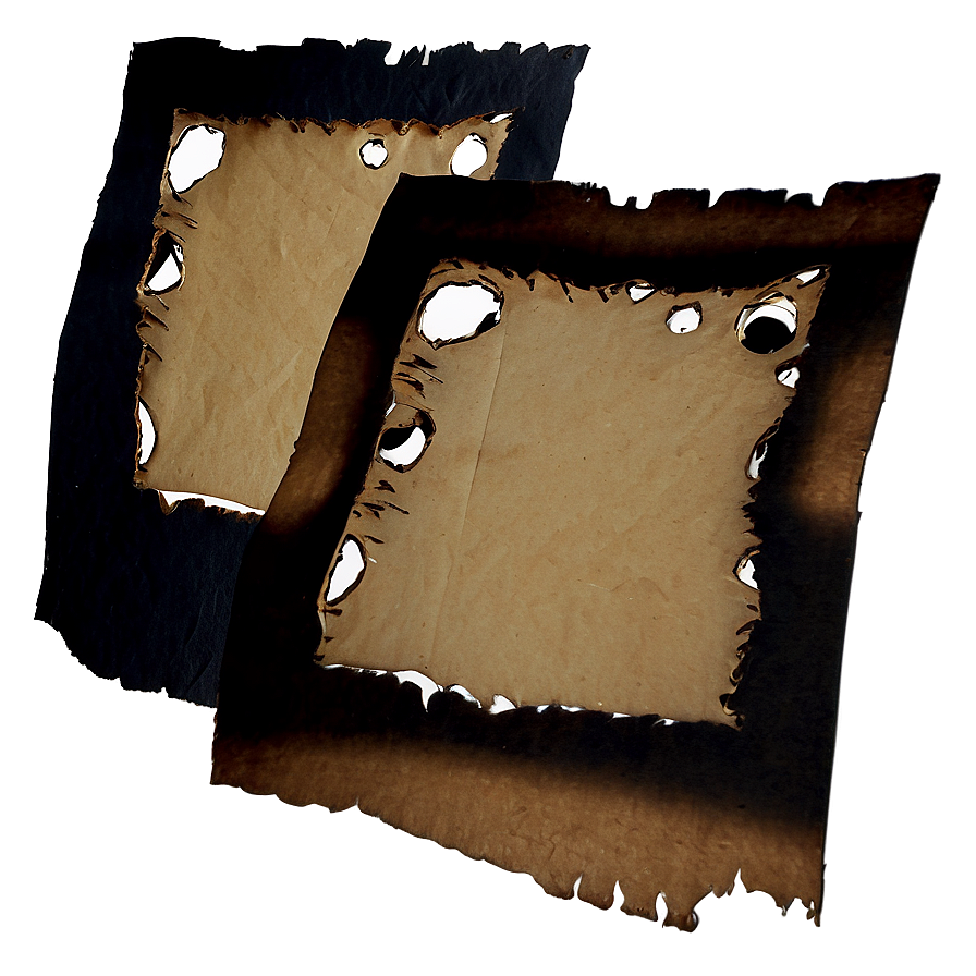 Burned Paper With Holes Png Bud PNG Image