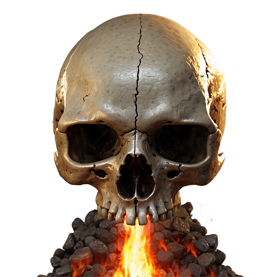 Burning Skull Graphic Png Dbw15 PNG Image