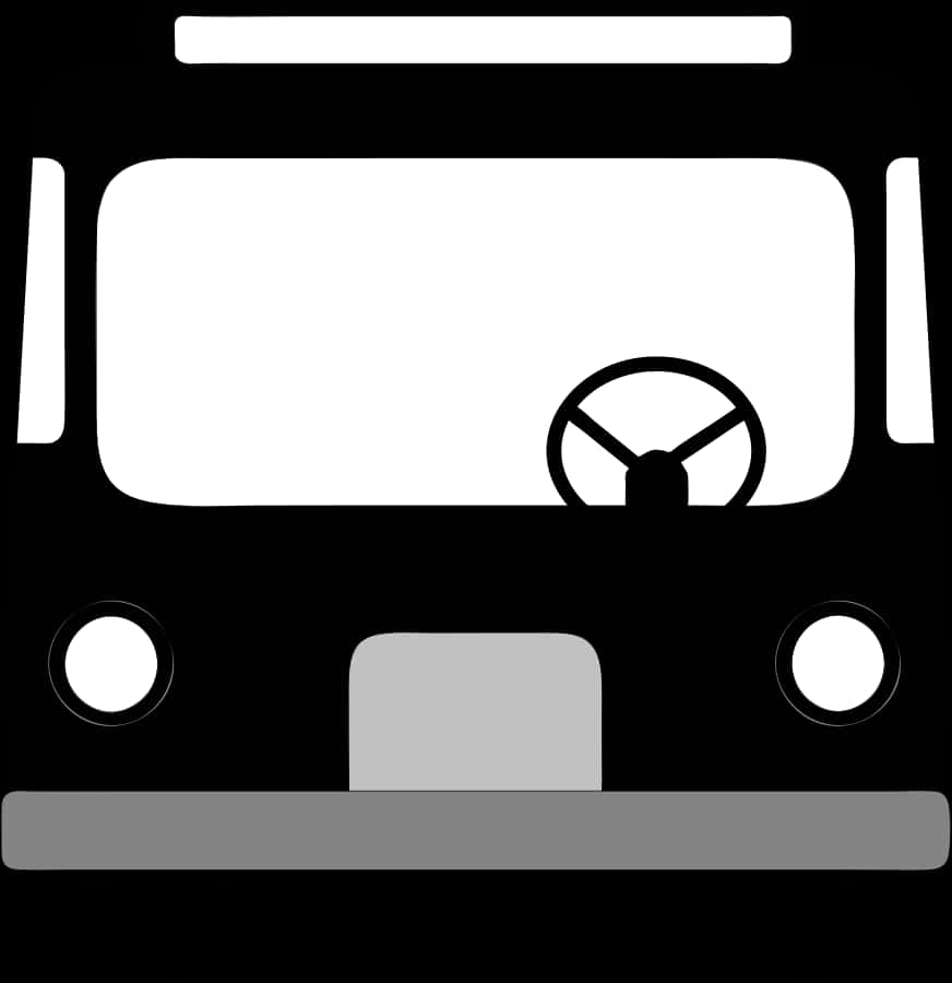 Bus Front View Icon PNG Image