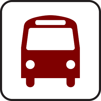 Bus Sign Icon PNG Image