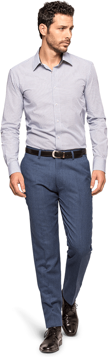 Business Casual Man Blue Outfit PNG Image