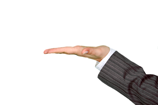 Business Hand Gesture Against Black Background PNG Image