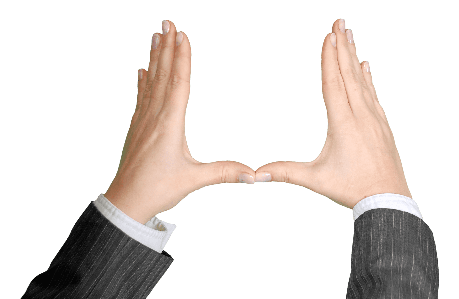 Business Hands Forming Frame PNG Image