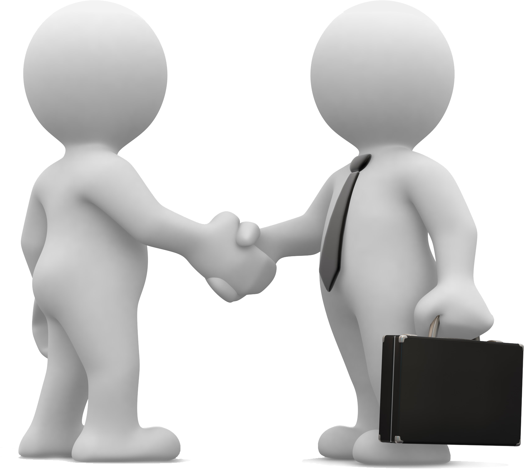 Business Handshake Between Two3 D Characters PNG Image