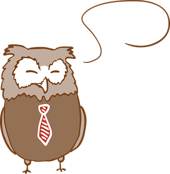 Business Owl Cartoon PNG Image