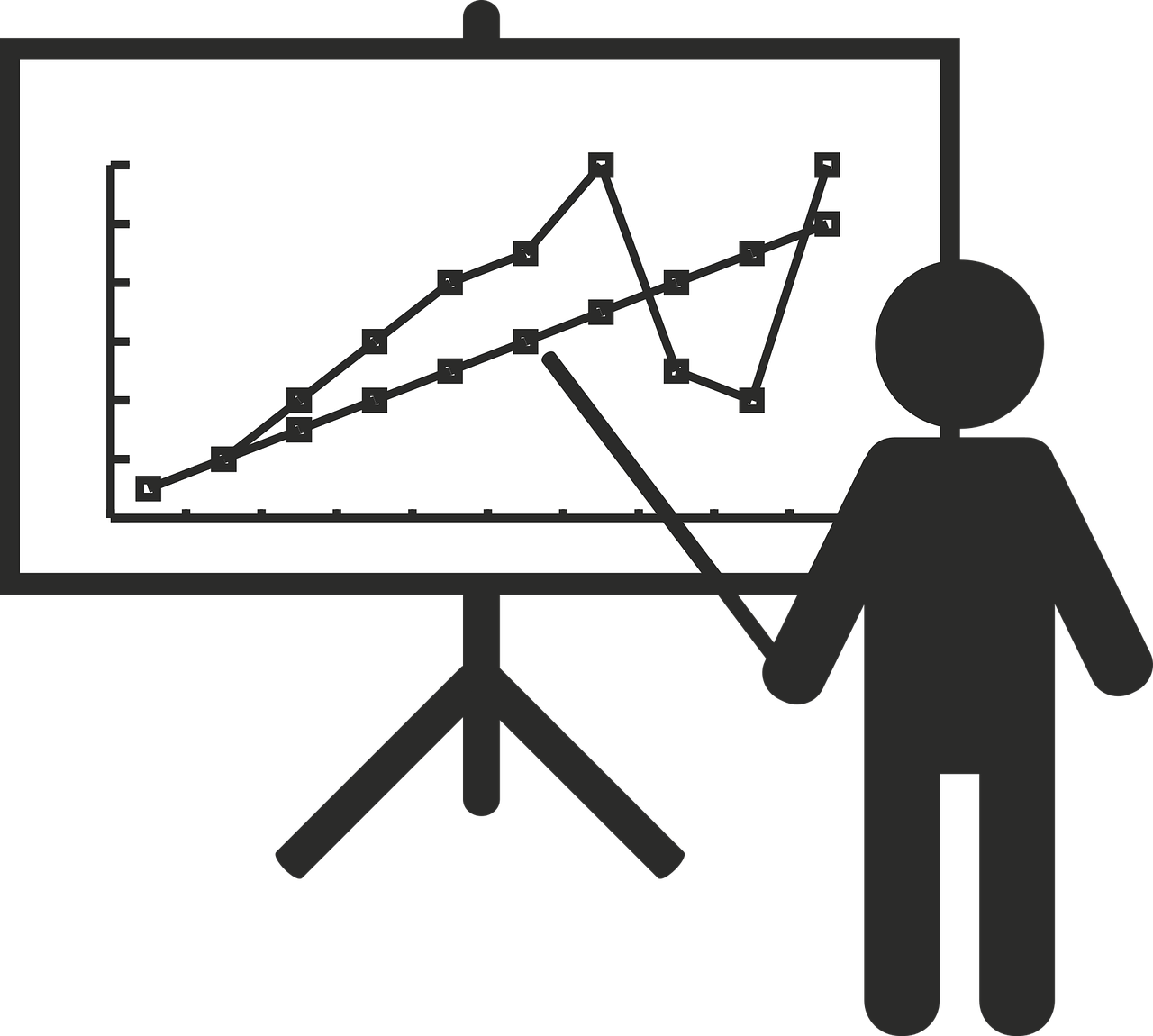 Business Presentation Growth Analysis PNG Image