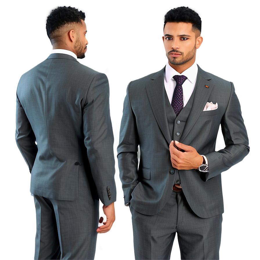 Business Suit With Vest Png 60 PNG Image