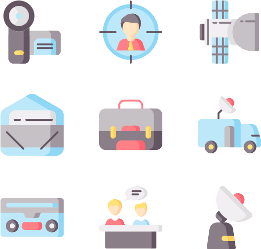 Business Travel Icons Set PNG Image