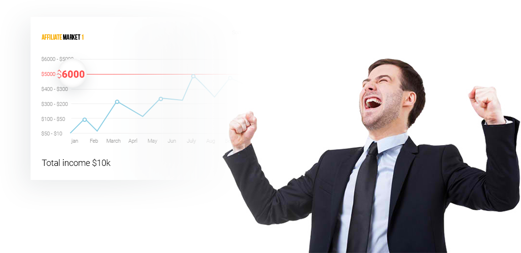 Businessman Celebrating Financial Success PNG Image