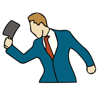 Businessman Holding Megaphone PNG Image