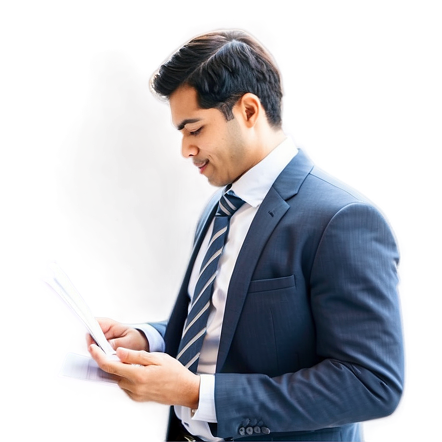 Businessman In Office Png Qyl PNG Image