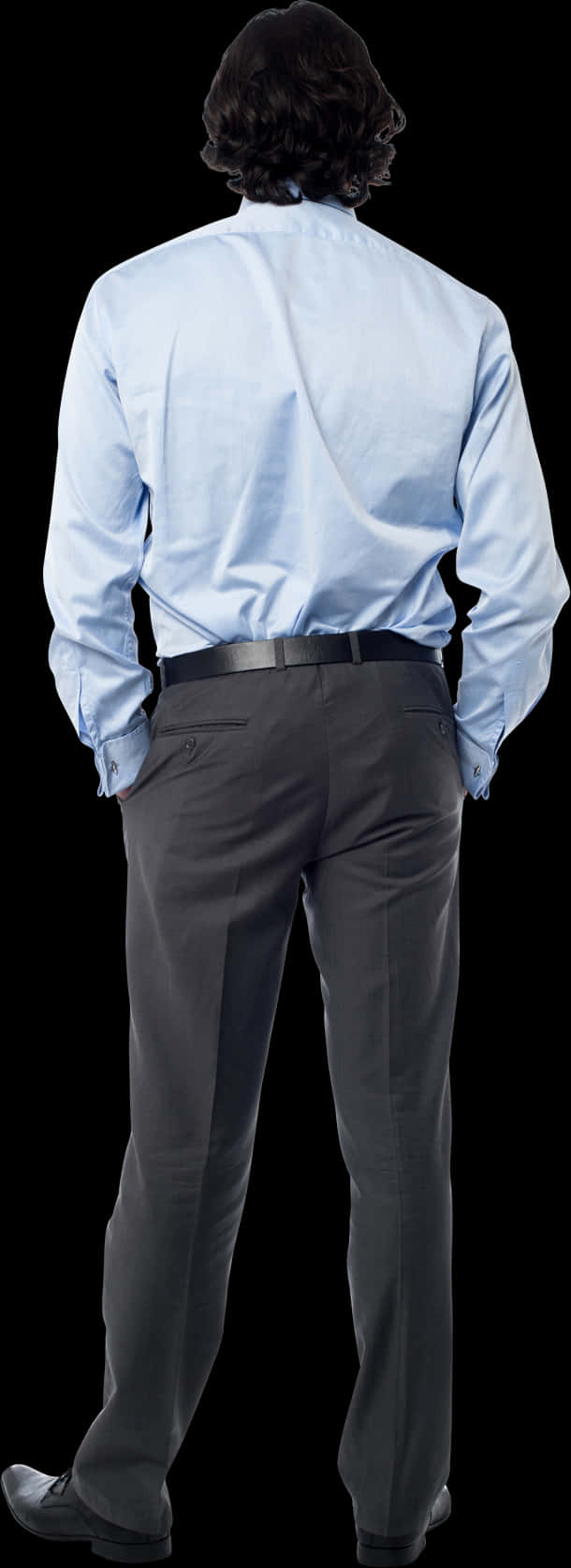 Businessman Standing Back View PNG Image