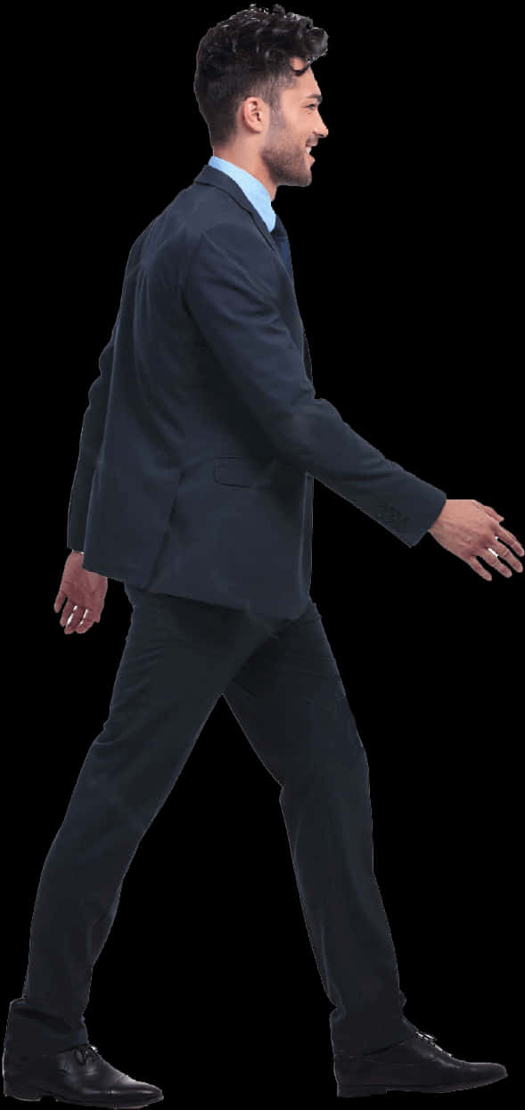 Businessman Striding Forward PNG Image