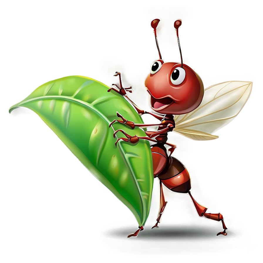 Busy Ant Carrying Leaf Png 06112024 PNG Image