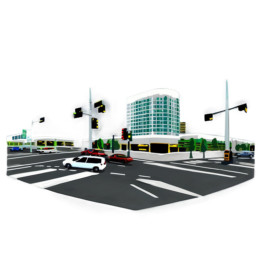 Busy City Intersection Png Snt24 PNG Image