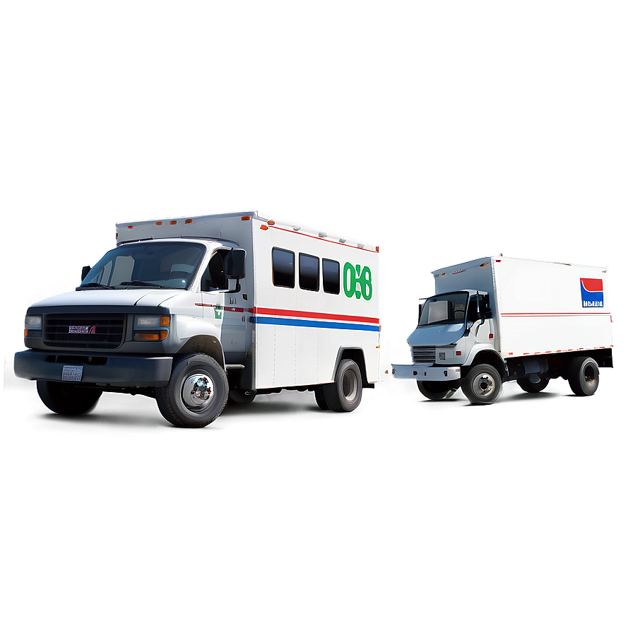 Busy City Mail Truck Scene Png 06282024 PNG Image