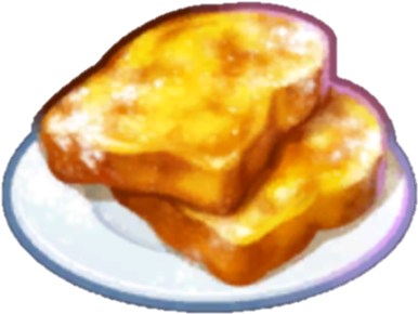 Buttered_ Toast_on_ Plate PNG Image