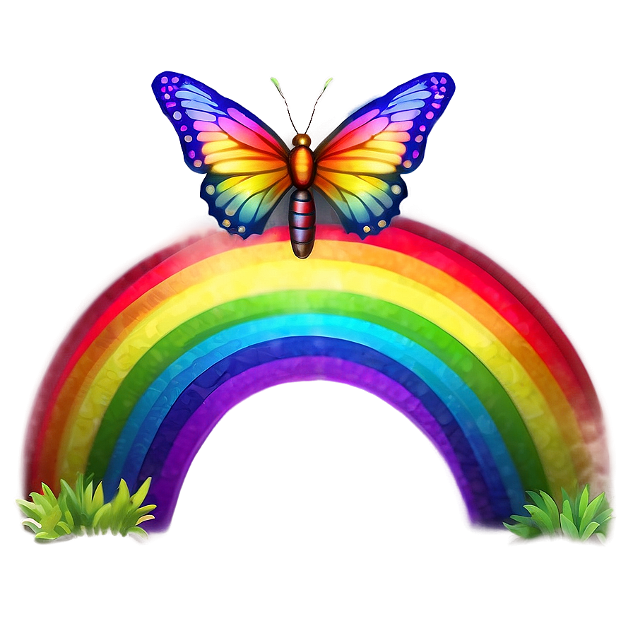 Butterfly And Rainbow Png 61 PNG Image