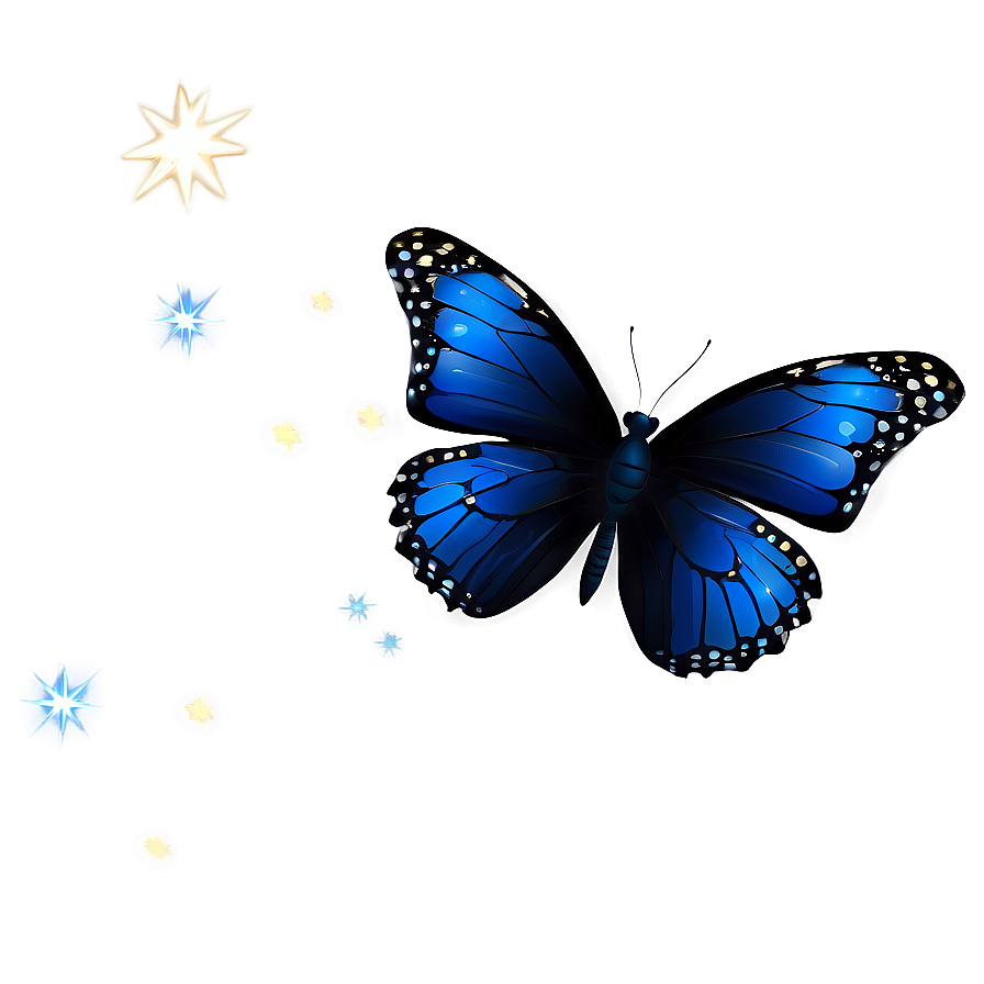 Butterfly And Stars Png 04292024 PNG Image