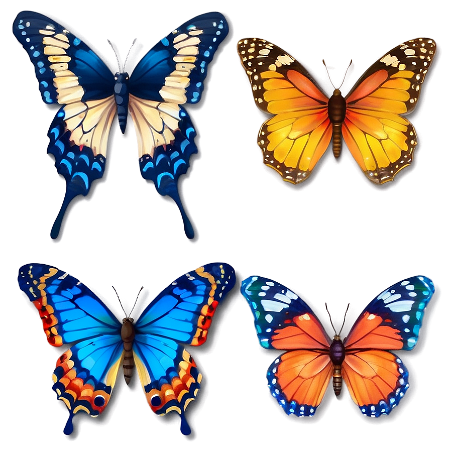 Butterfly Emoji Expression Png Vto PNG Image