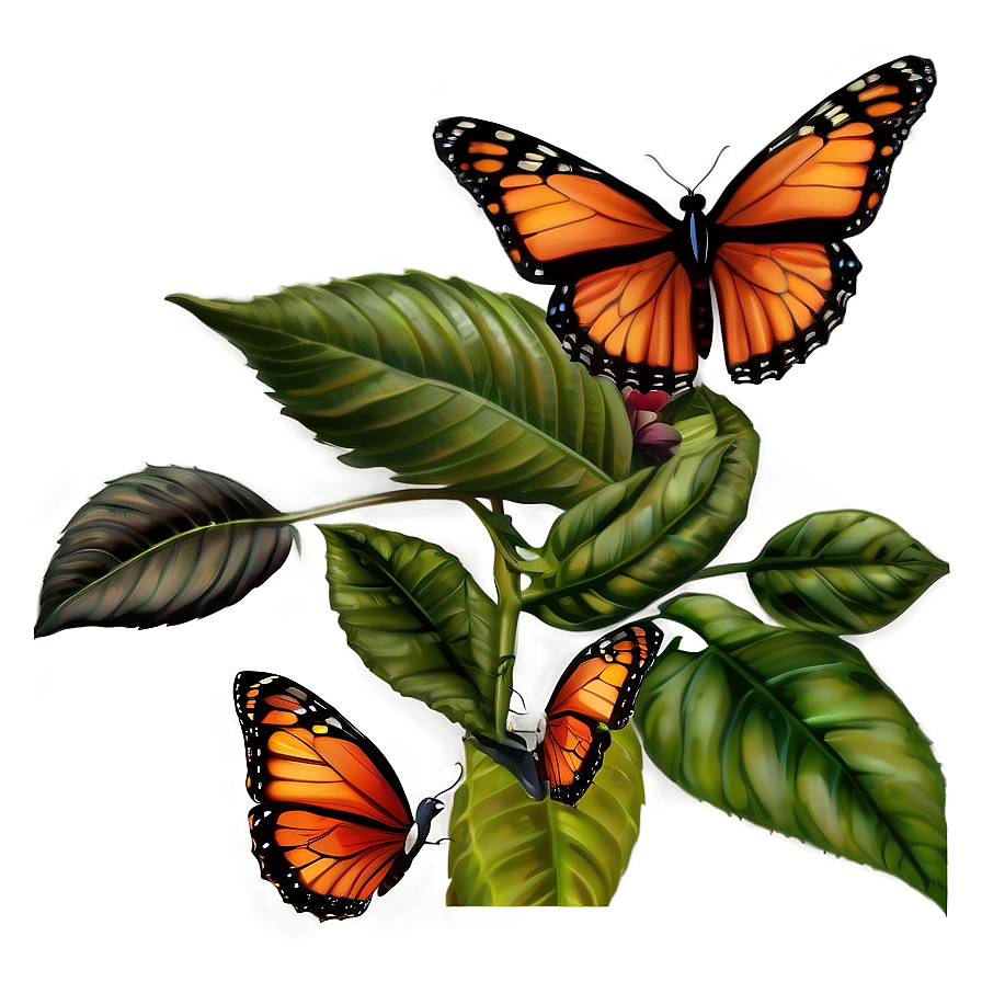 Butterfly Garden Scene Png 04292024 PNG Image