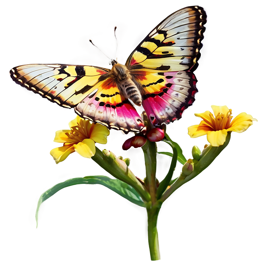 Butterfly In Bloom Png Yti PNG Image