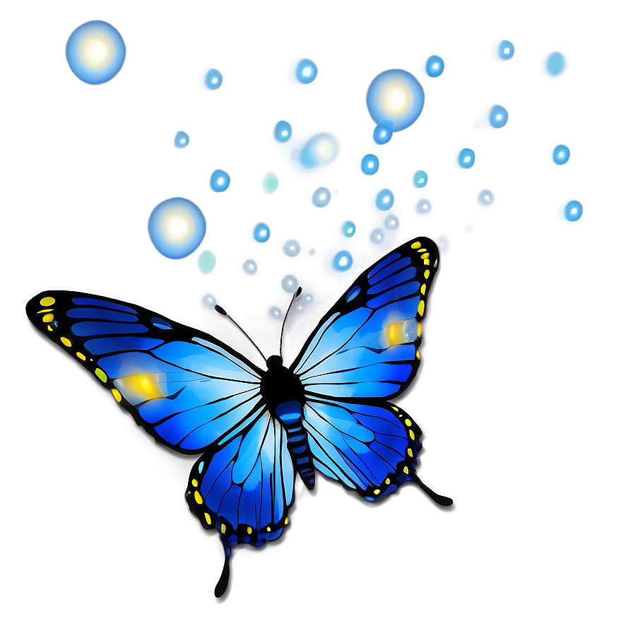 Butterfly Night Glow Png Jht PNG Image