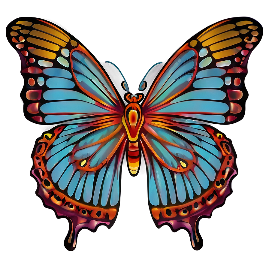 Butterfly Outline Art Png 05252024 PNG Image