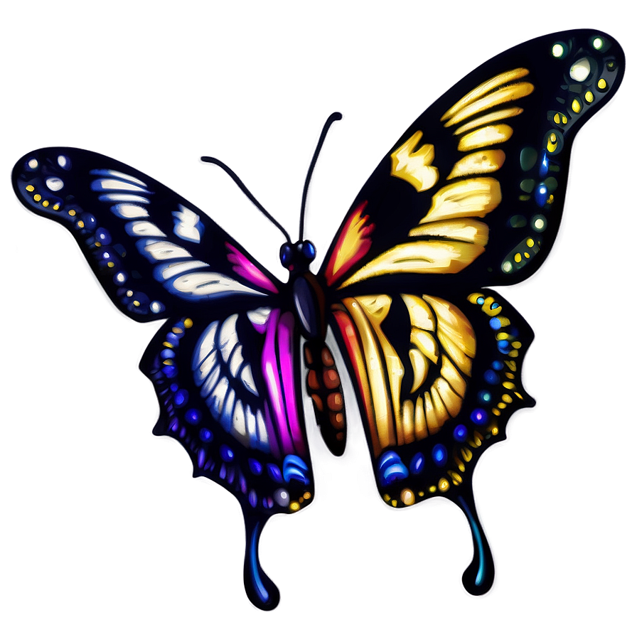 Butterfly Outline For Coloring Png Iqm PNG Image