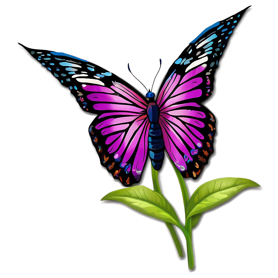 Butterfly Outline With Details Png Fgd80 PNG Image