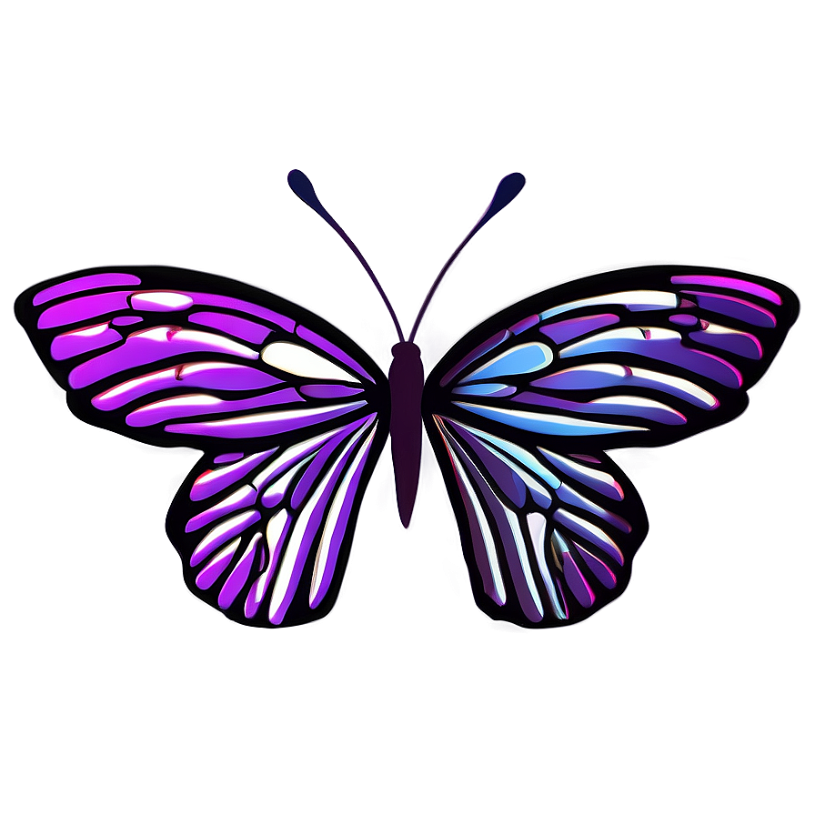 Butterfly Outline With Patterns Png Jjb42 PNG Image