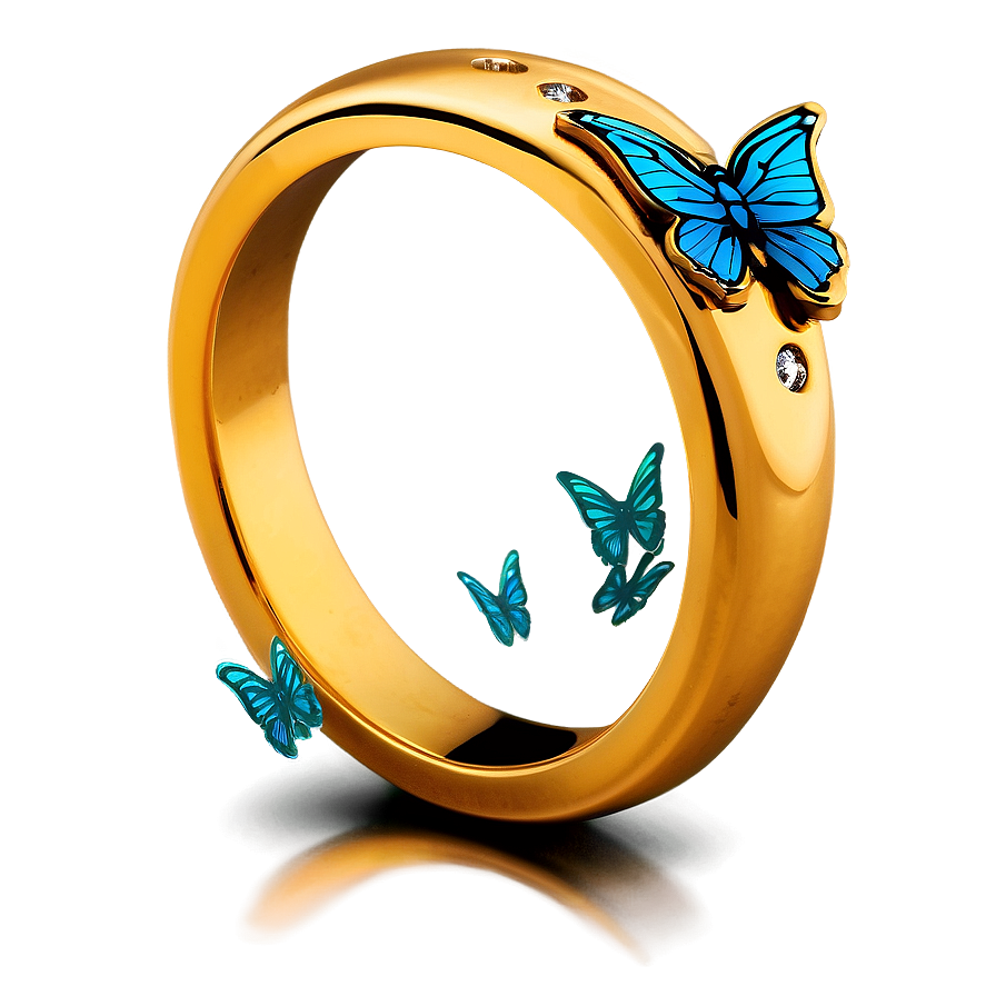 Butterfly Ring Png Qny PNG Image