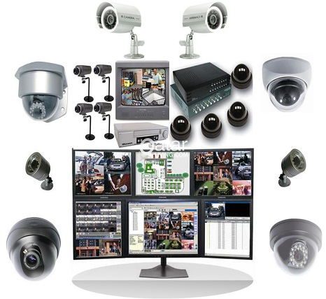 C C T V Security Camera System Components PNG Image