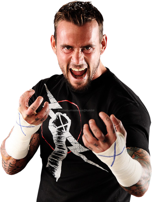 C M Punk Intense Pose PNG Image