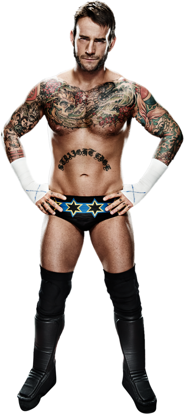 C M Punk Wrestling Pose PNG Image