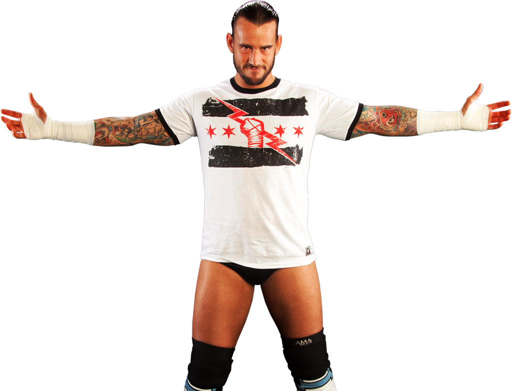 C M Punk Wrestling Pose PNG Image