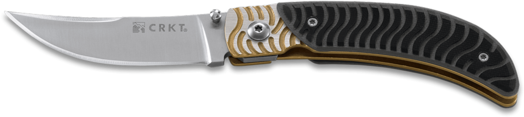 C R K T Folding Pocket Knife PNG Image