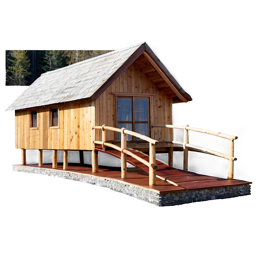 Cabin With Wooden Bridge Png 94 PNG Image