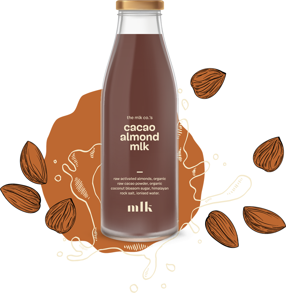 Cacao Almond Milk Bottle PNG Image