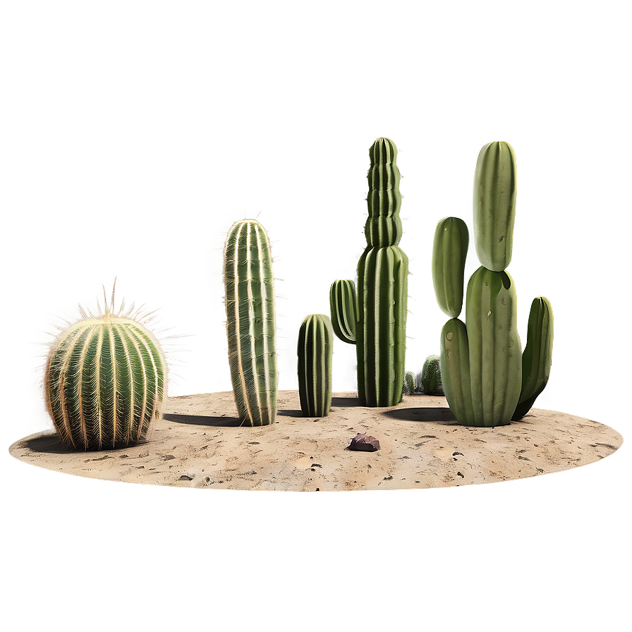 Cactus Garden Scene Png 06282024 PNG Image