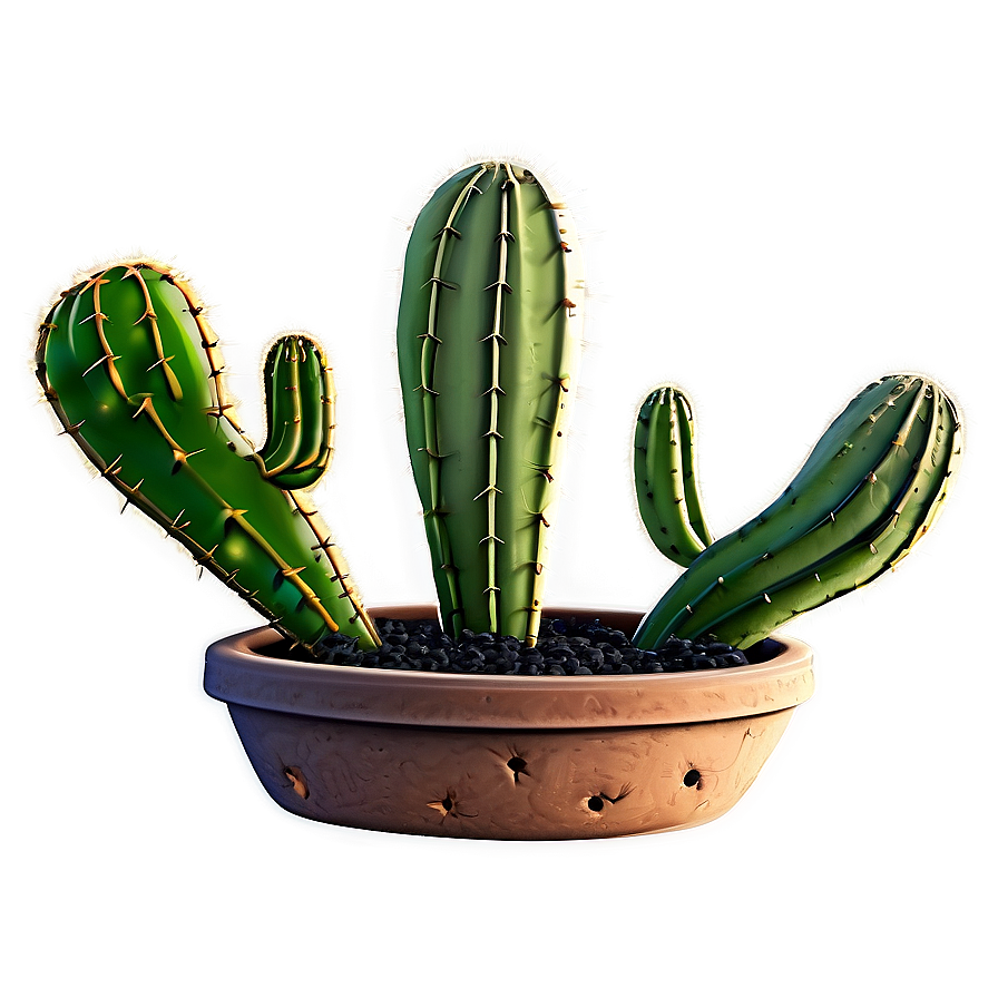 Cactus Sunset Scene Png Abm PNG Image