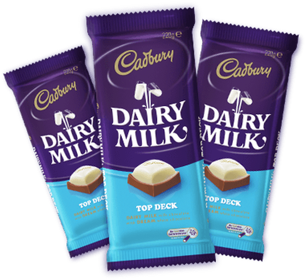 Cadbury Dairy Milk Top Deck Chocolate Bars PNG Image