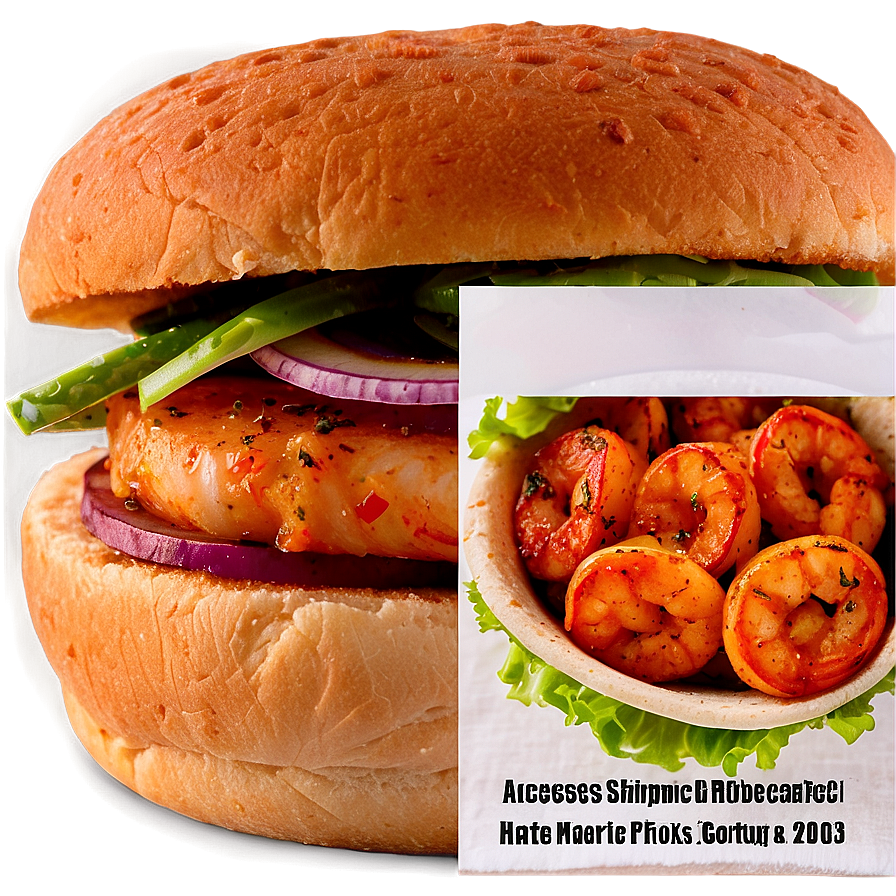 Cajun Shrimp Burger Png 05242024 PNG Image