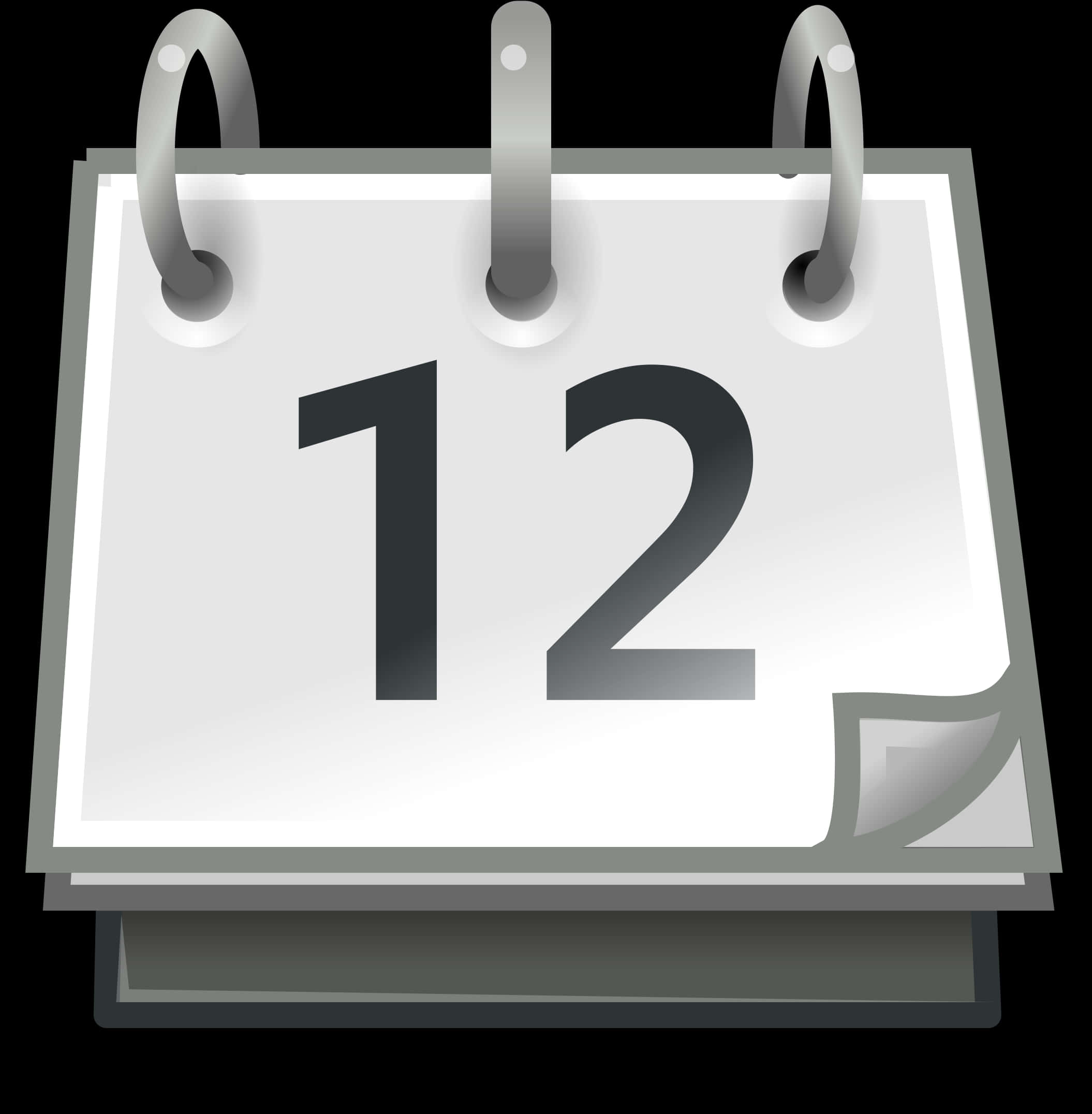 Calendar Icon Number12 PNG Image