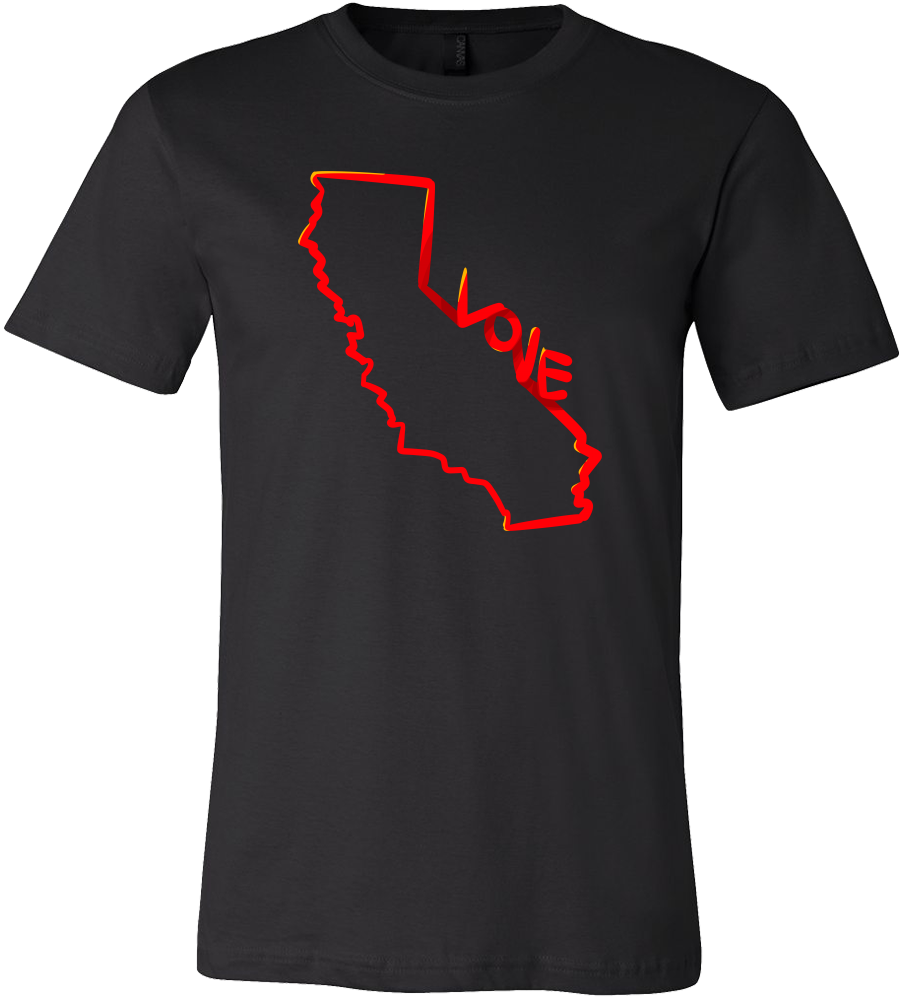 California Love Outline Tshirt Design PNG Image