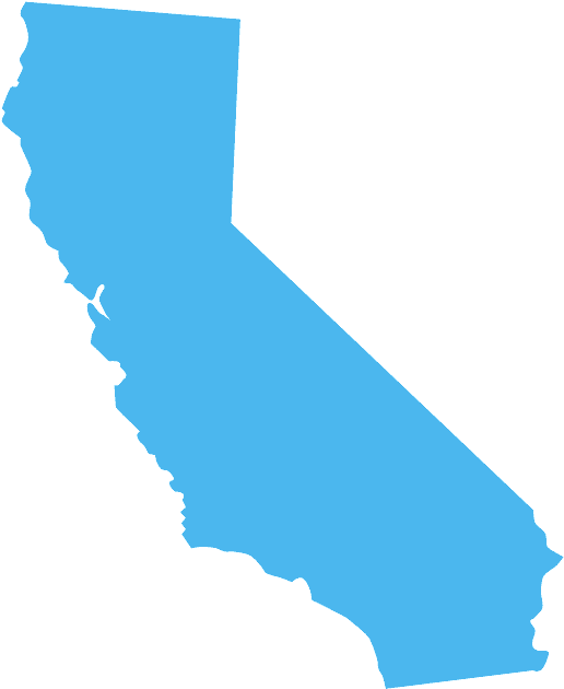 California State Outline Vector PNG Image