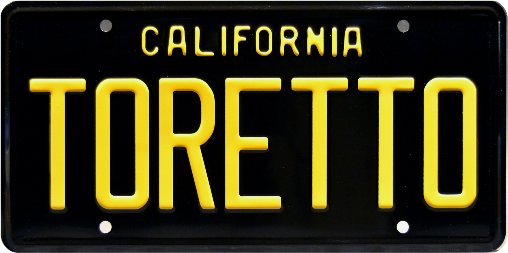 California Toretto License Plate PNG Image